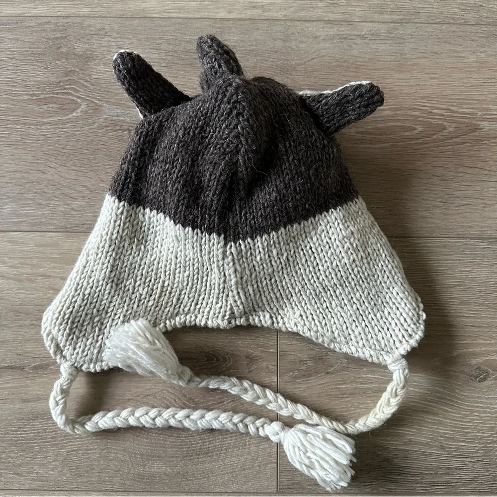 Handmade 100% Wool Knitted Kids Hat Made In Nepal